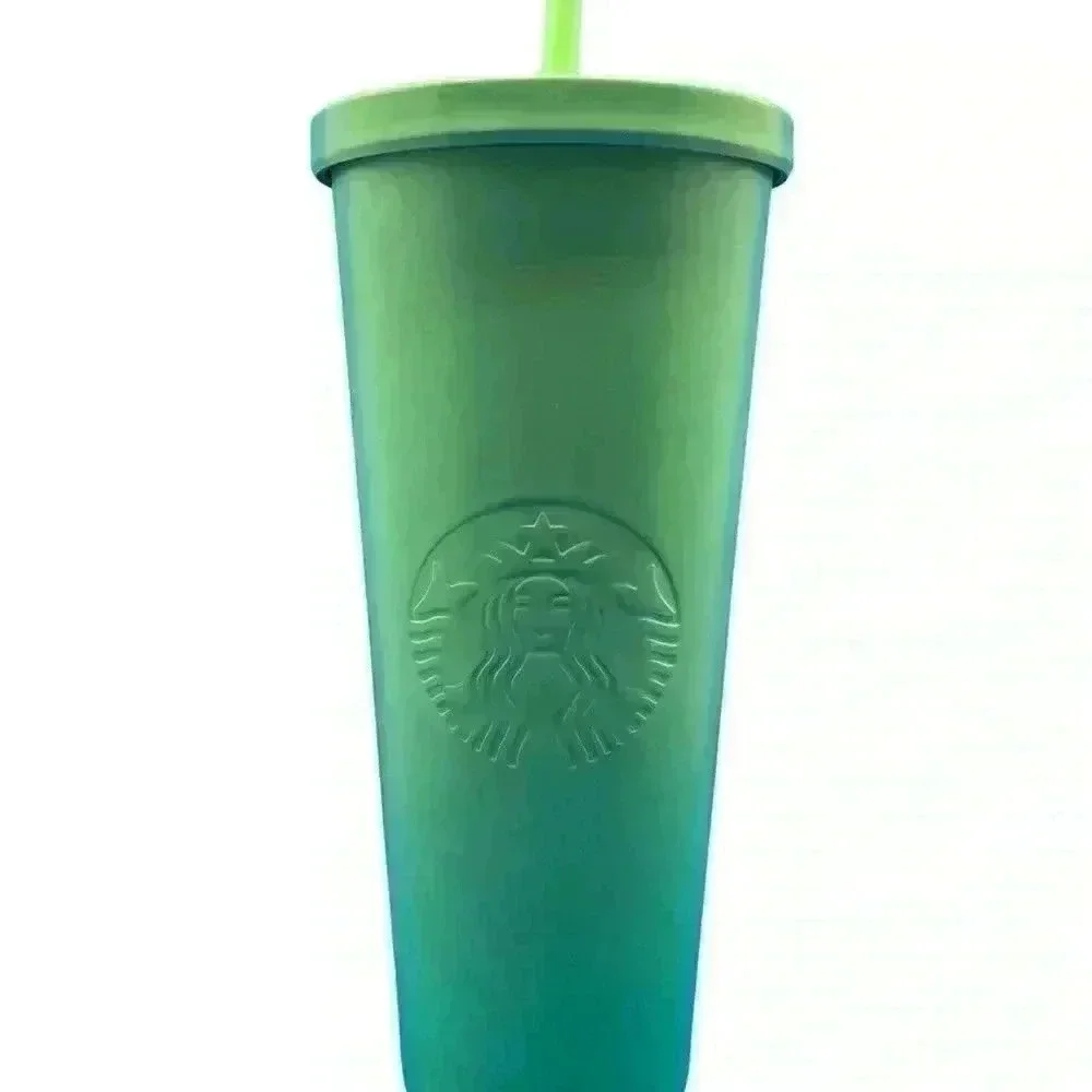 Starbucks Matte Mint Green Grande Medium Stainless Steel Tumbler and Straw 16 oz